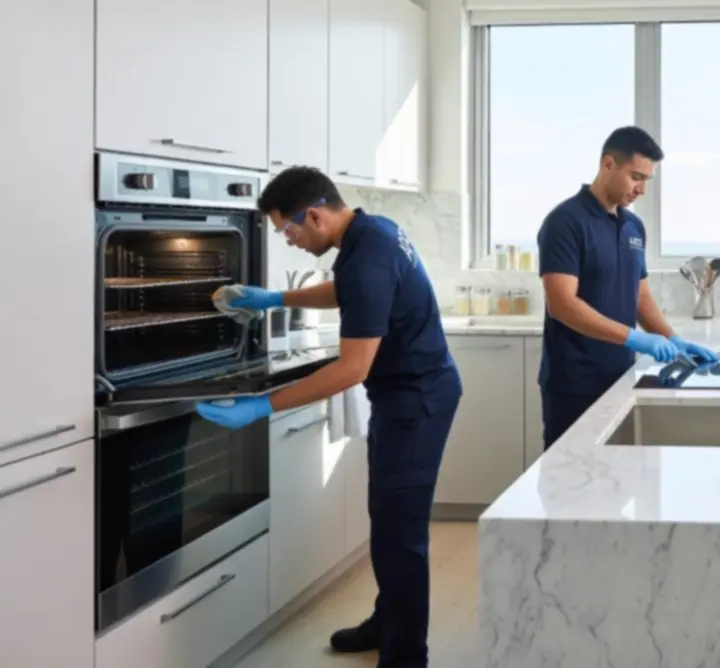 Zespół HomeCleanMarket podczas głębokiego sprzątania mieszkania