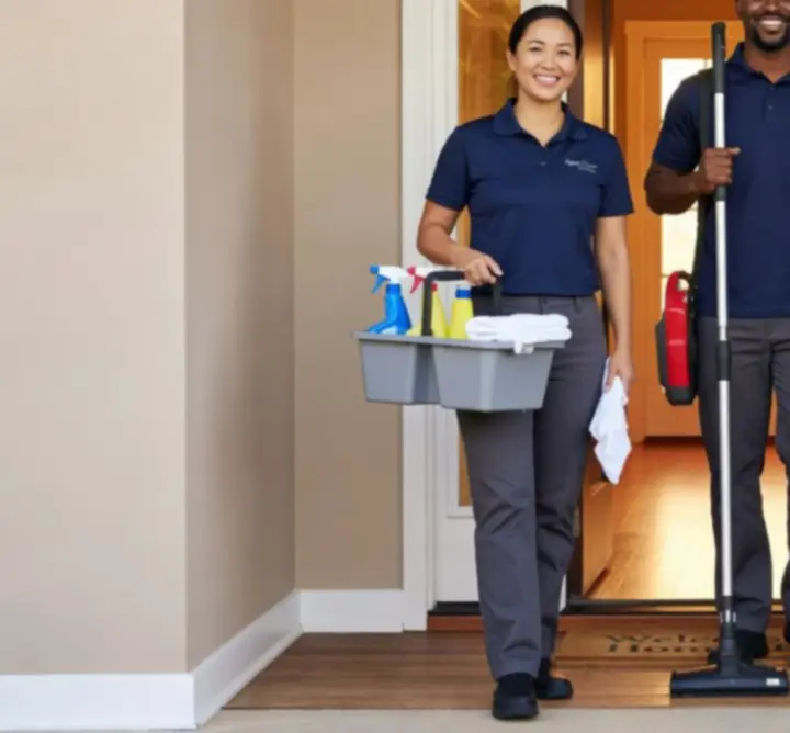 Zespół profesjonalnych sprzątaczy Home Clean Market